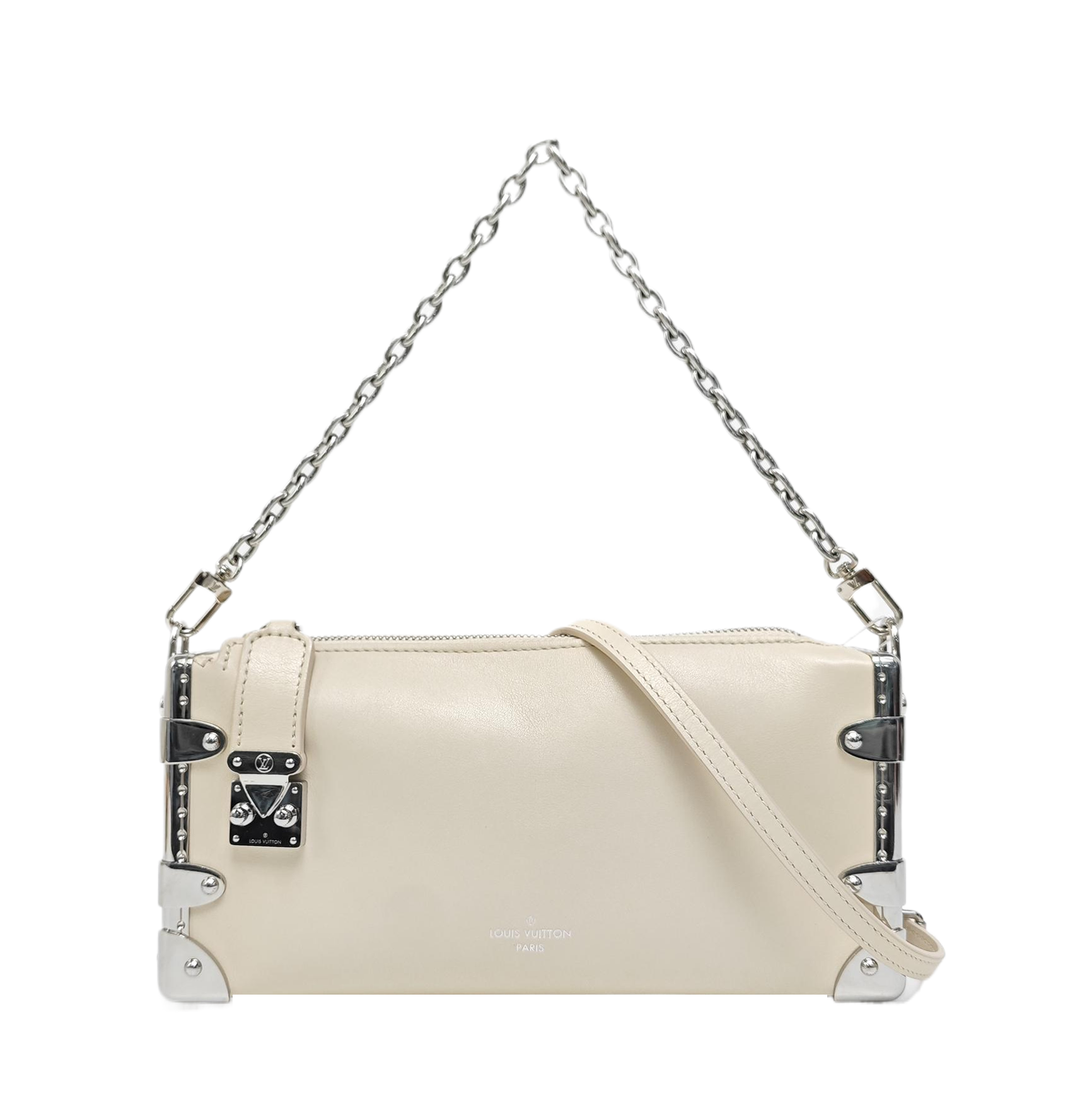SIDE TRUNK Calfskin White