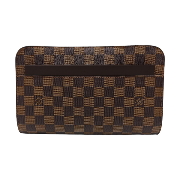 SAINT LOUIS Damier Ebene Coated Canvas Brown