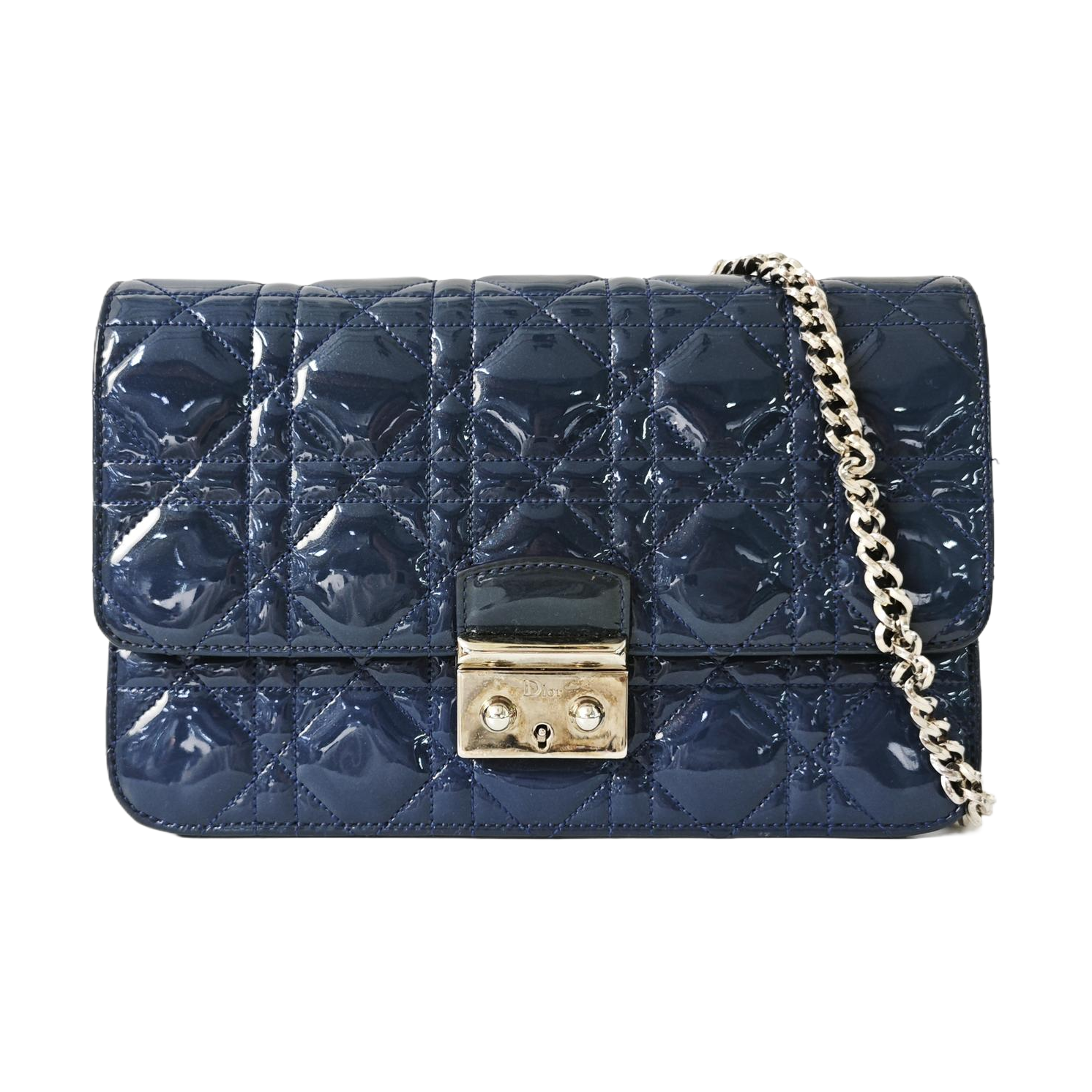 Rendez-Vous Cannage Patent Leather Blue