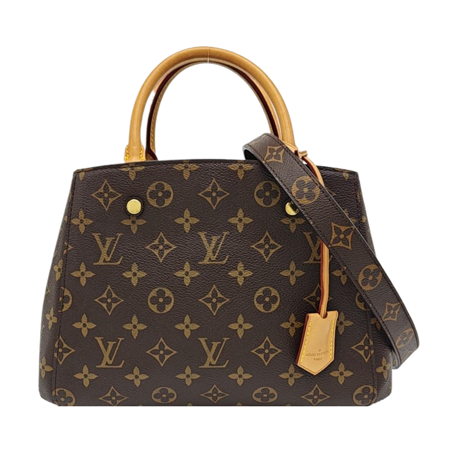 MONTAIGNE Monogram Coated Canvas Brown
