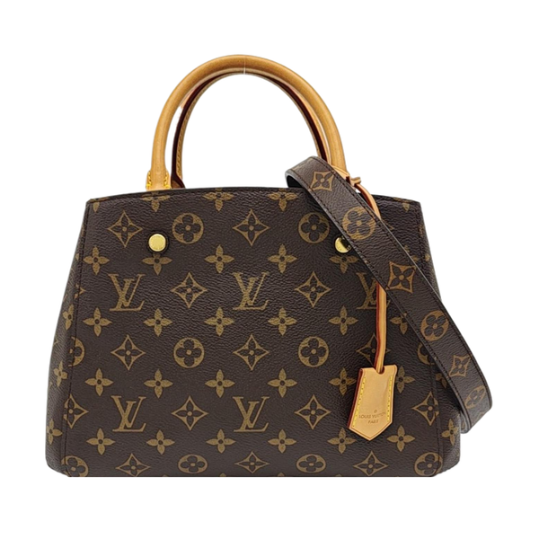 MONTAIGNE Monogram Coated Canvas Brown