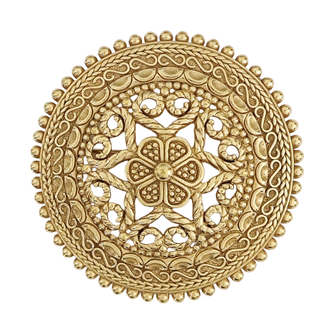 Metal Gold Brooch