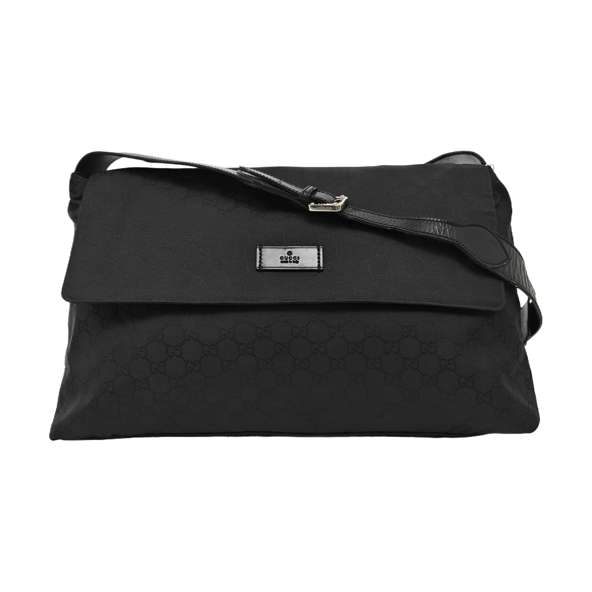 Monogram Canvas Shoulder Bag Black