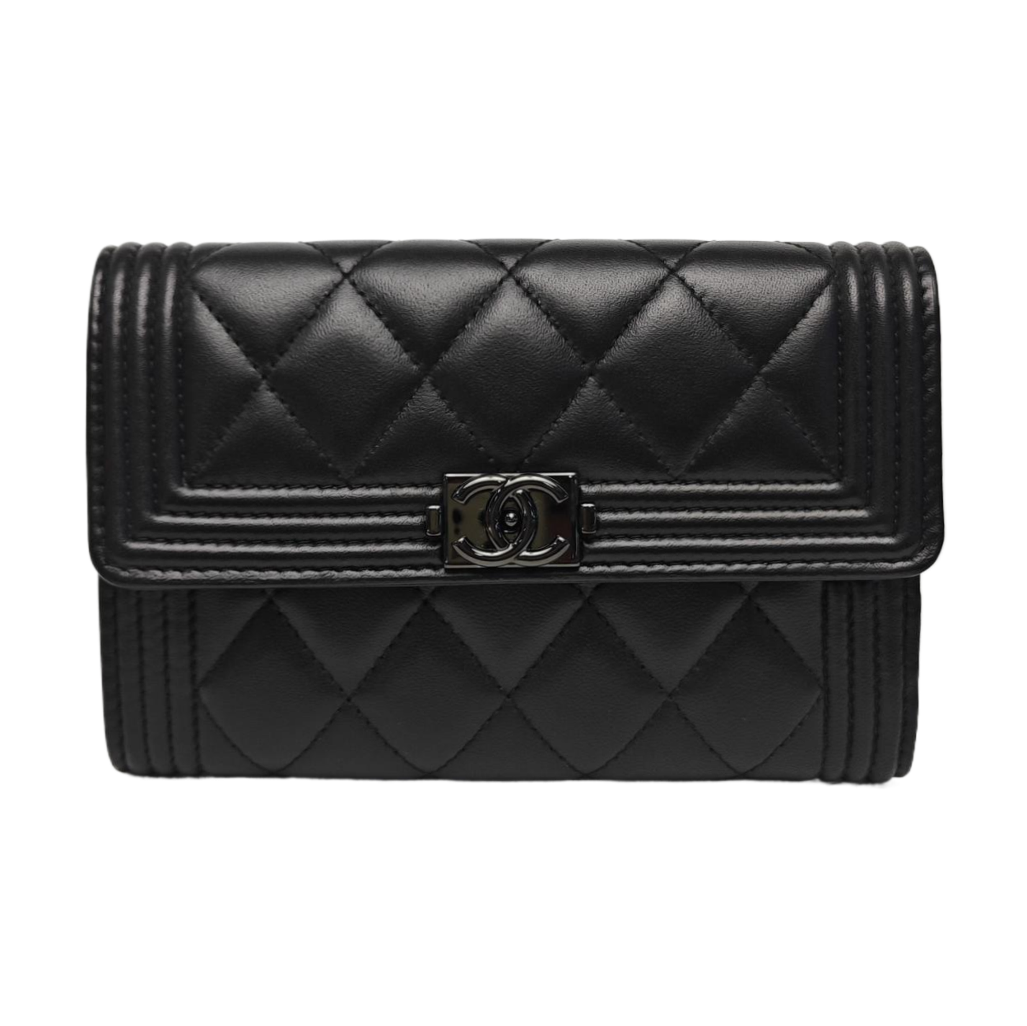 Quilted Lambskin Wallet Black
