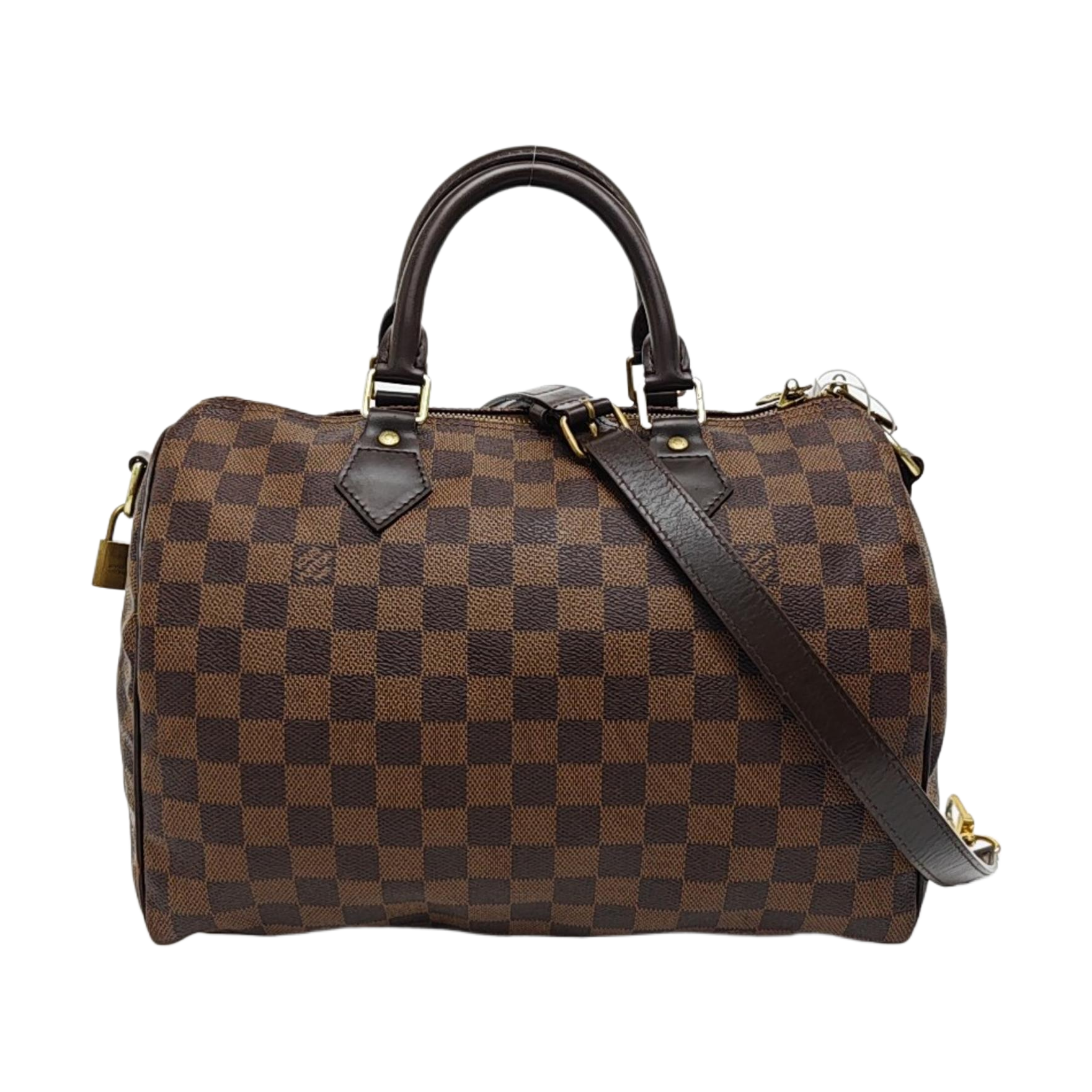 SPEEDY 30 Damier Ebene Coated Canvas Brown