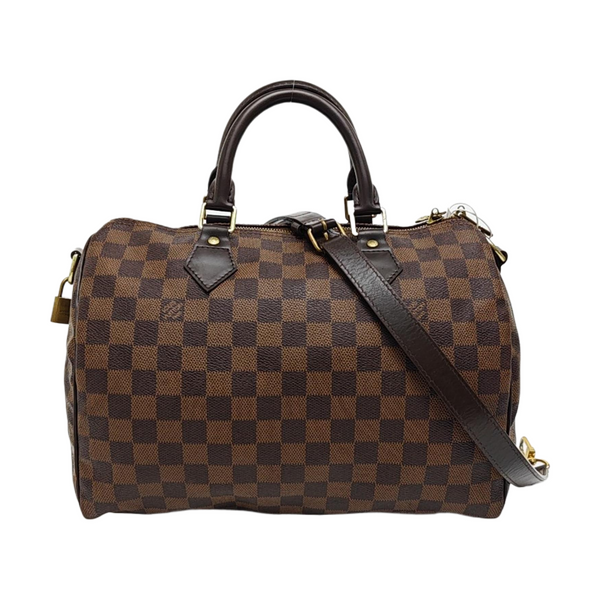 SPEEDY 30 Damier Ebene Coated Canvas Brown