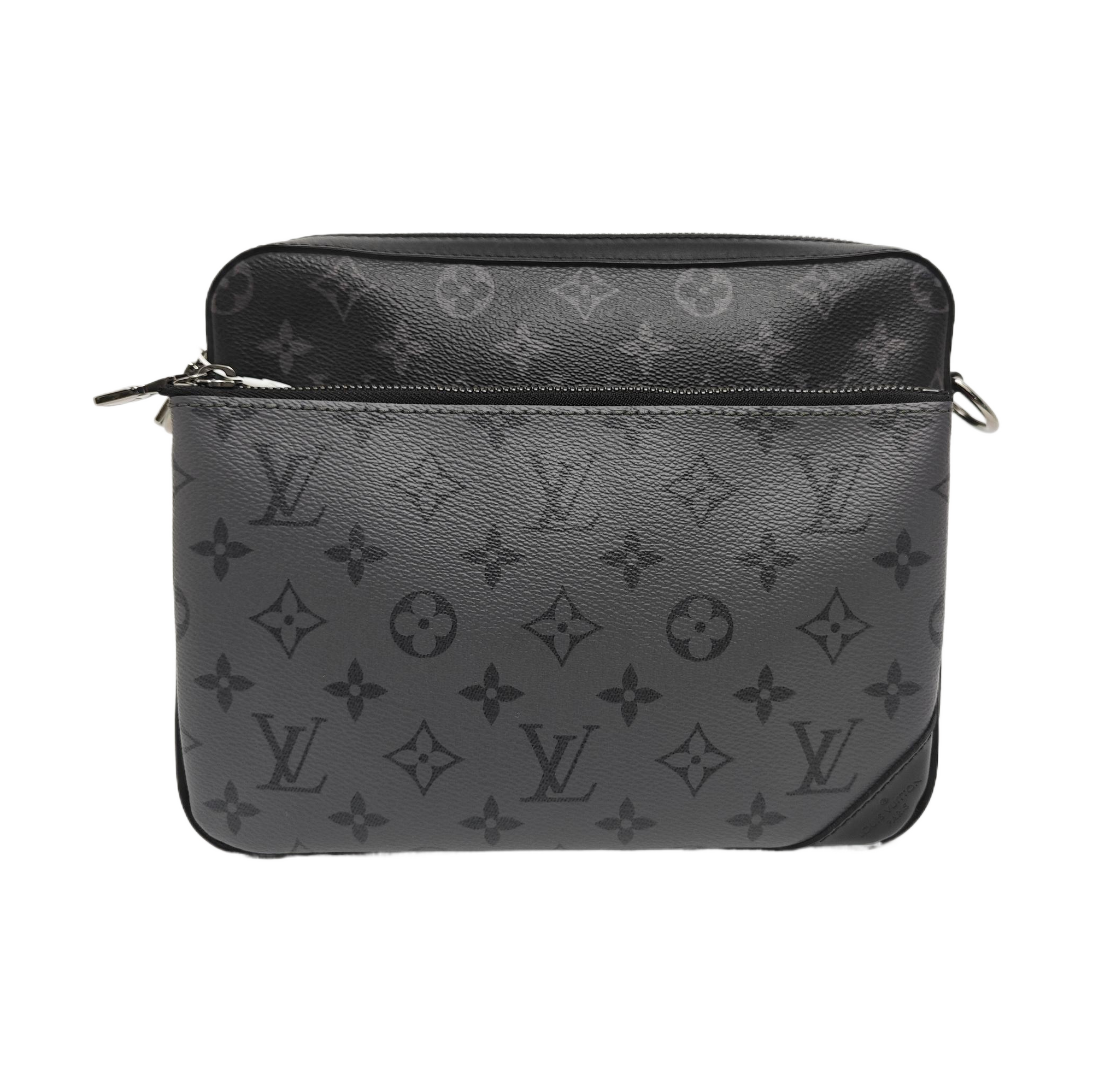TRIO Monogram Coated Canvas Gray