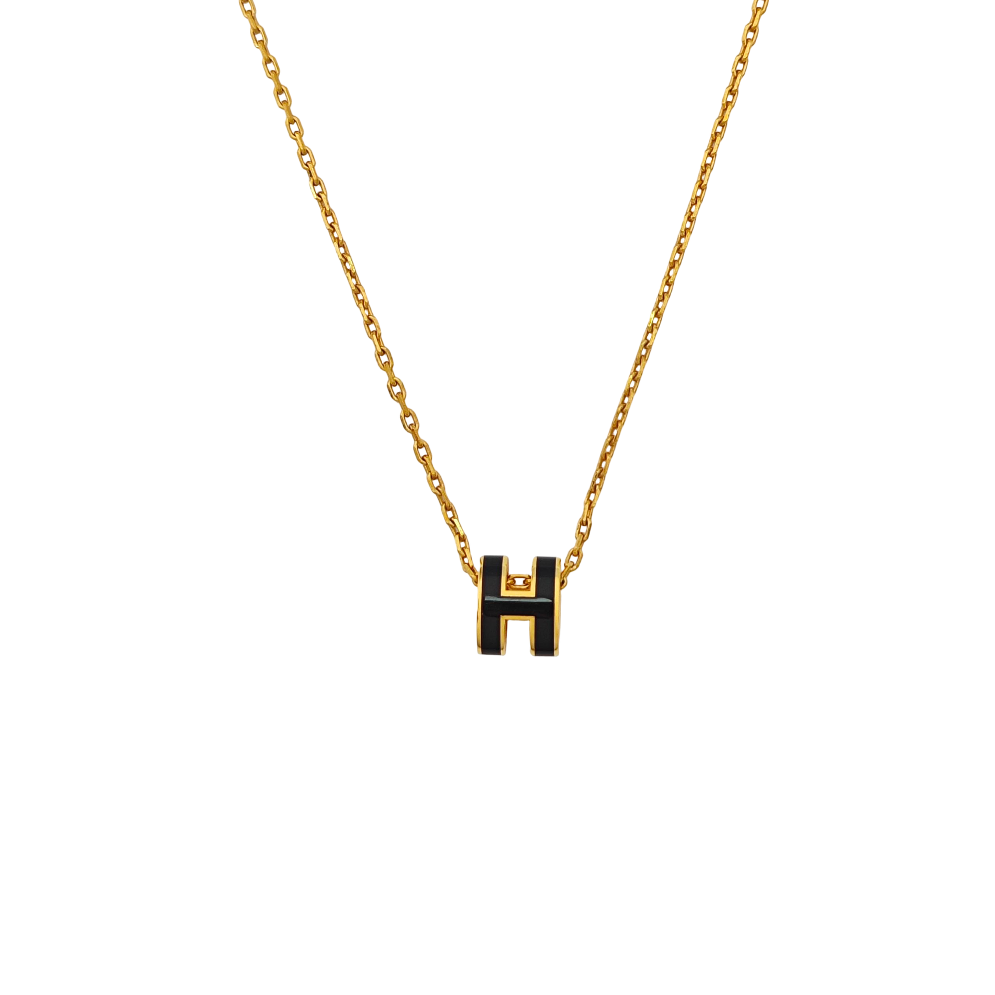 Pop H Metal Gold Necklace