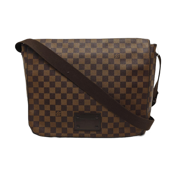 BROOKLYN MM Damier Ebene Coated Canvas Brown