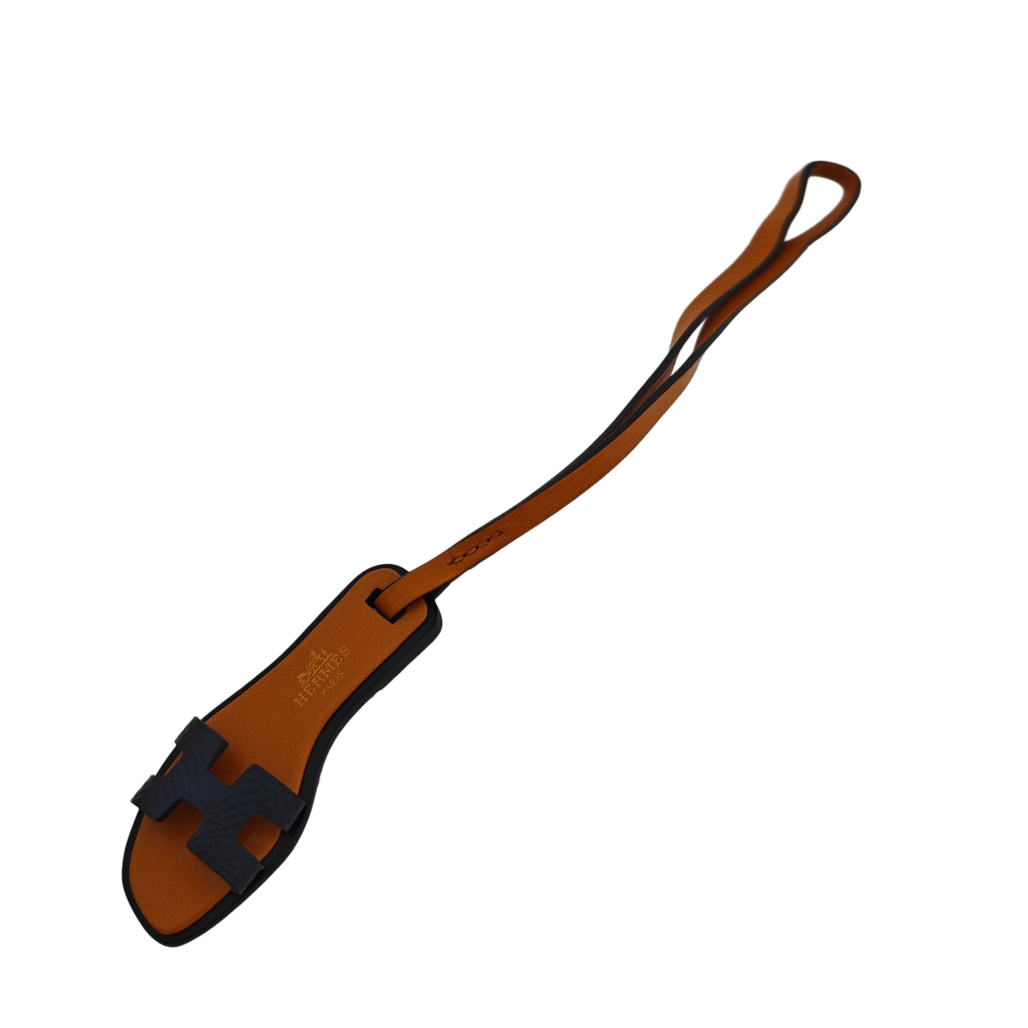 Leather Bag Charm Brown