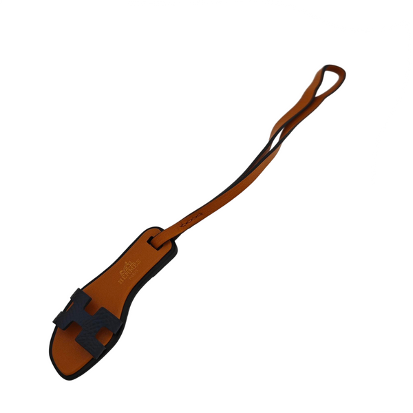 Leather Bag Charm Brown