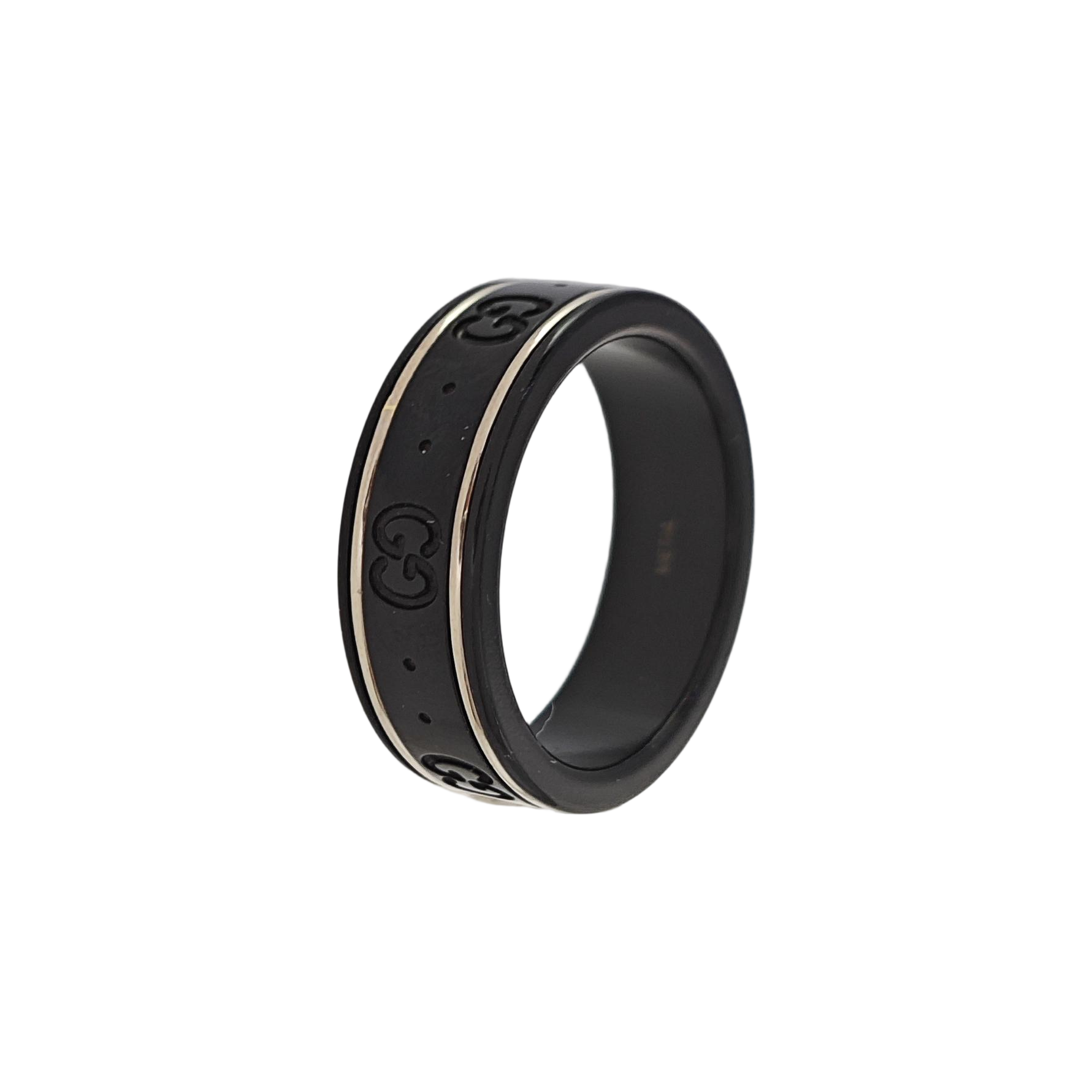 Icon 18k White Gold Black Ring HK 17