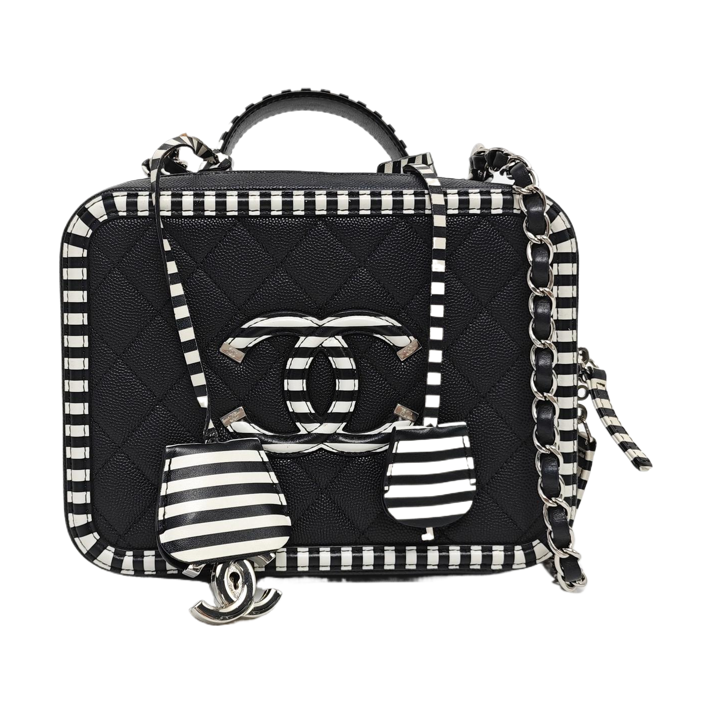 Authenticated pre-owned  FILIGREE Medium Quilted Grained Calfskin Black - Shoulder Bag at Looply