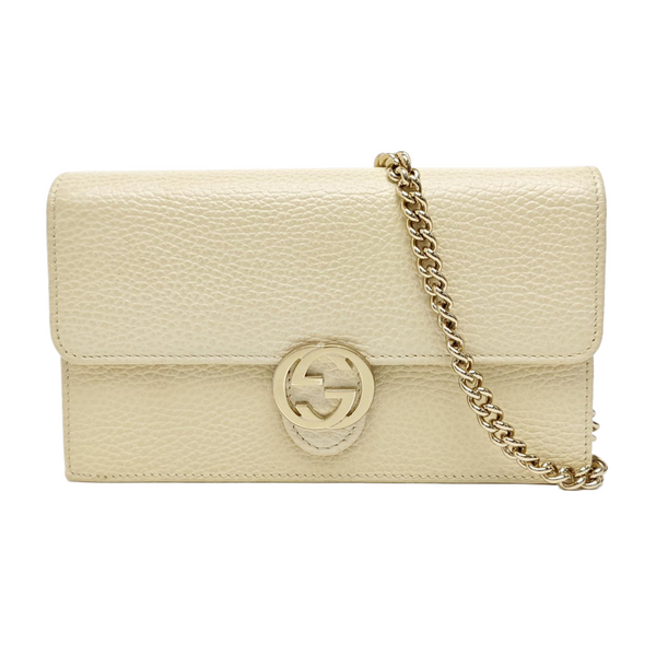 Interlocking G Small Calfskin Beige