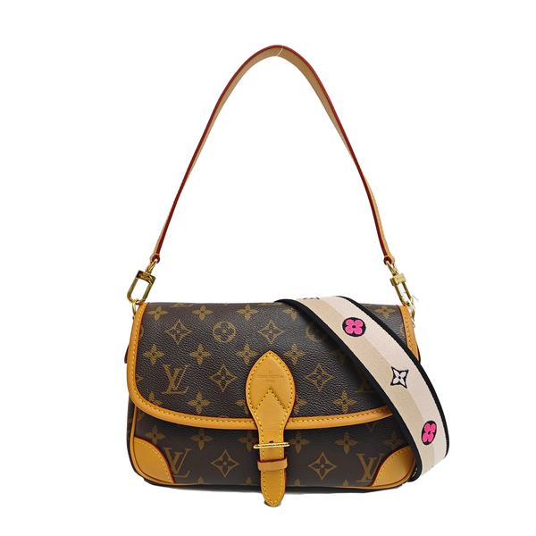 DIANE Monogram Coated Canvas Brown