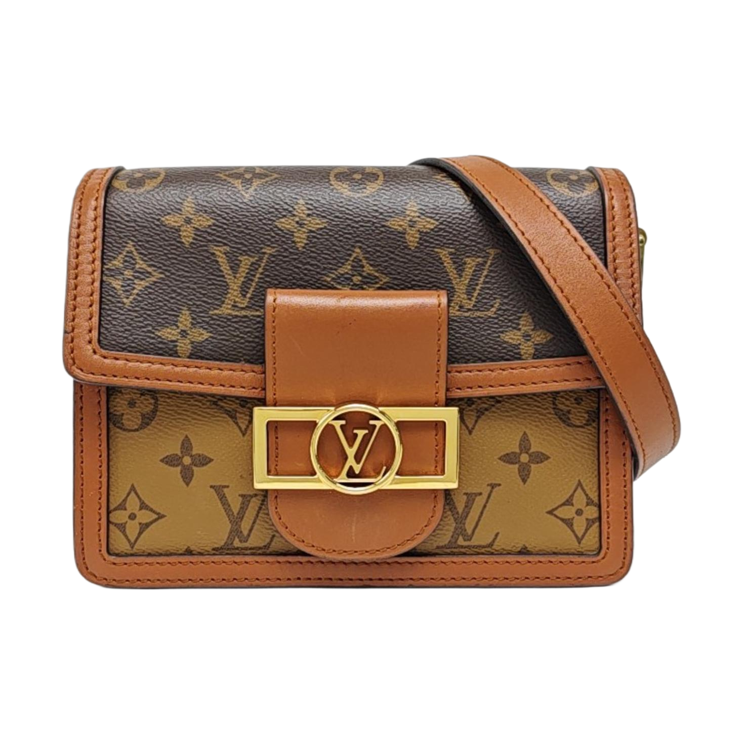 DAUPHINE Mini Monogram Coated Canvas Brown