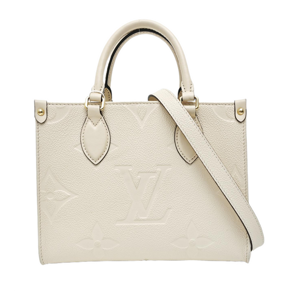 ONTHEGO PM Monogram Calfskin Beige