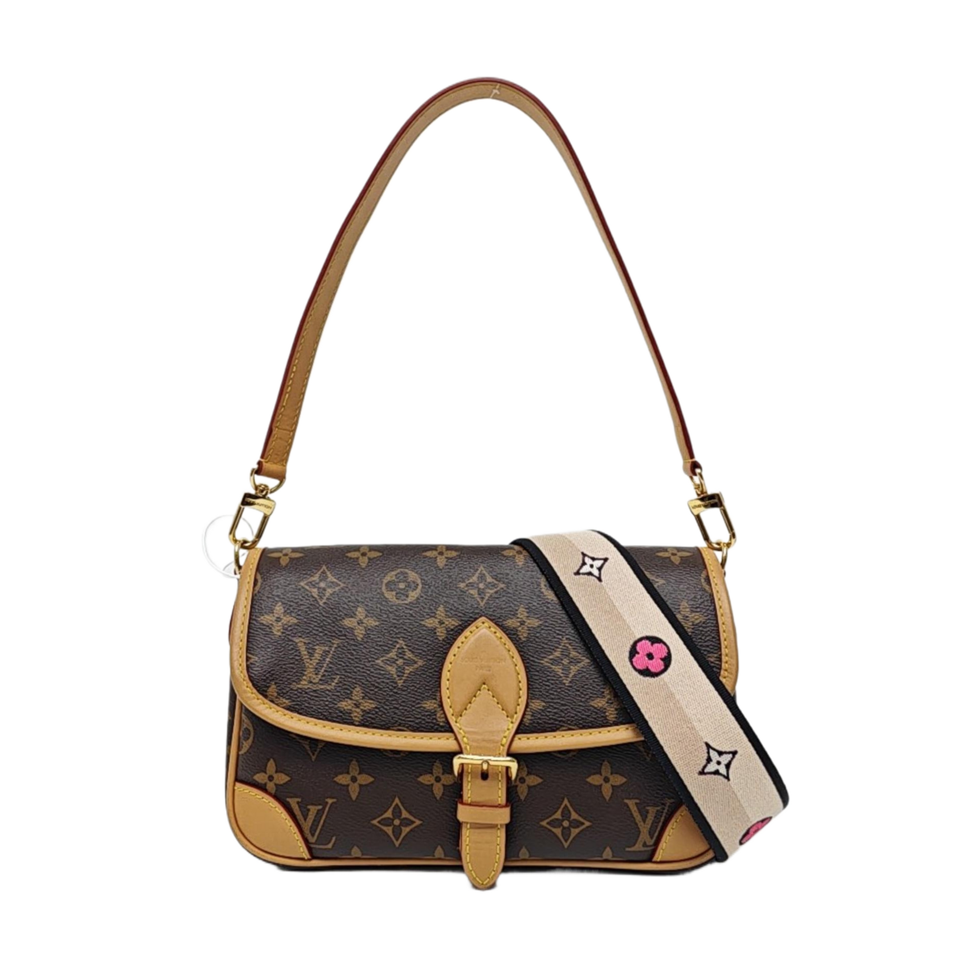 DIANE Monogram Coated Canvas Brown