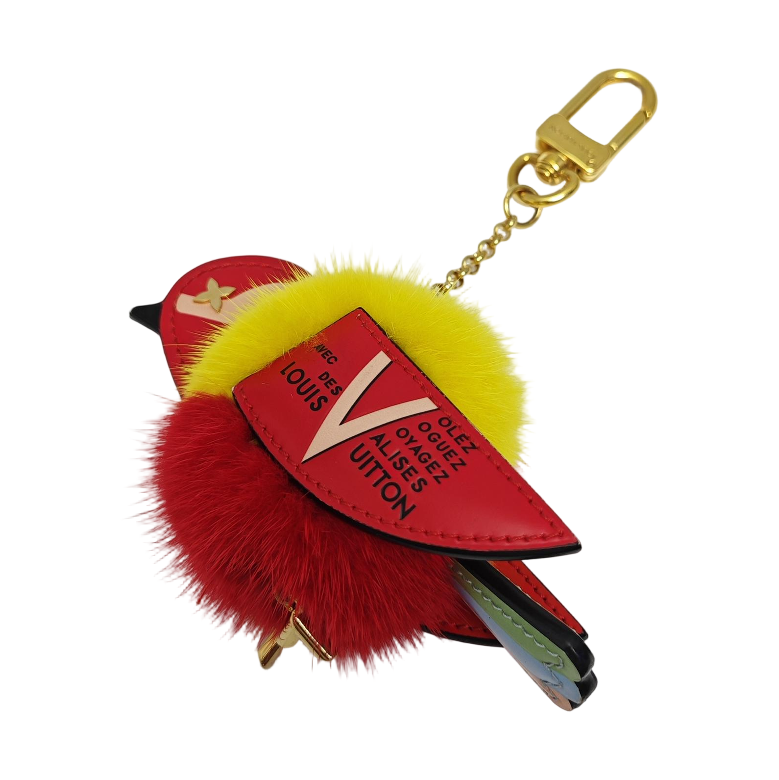Synthetic Bag Charm Red