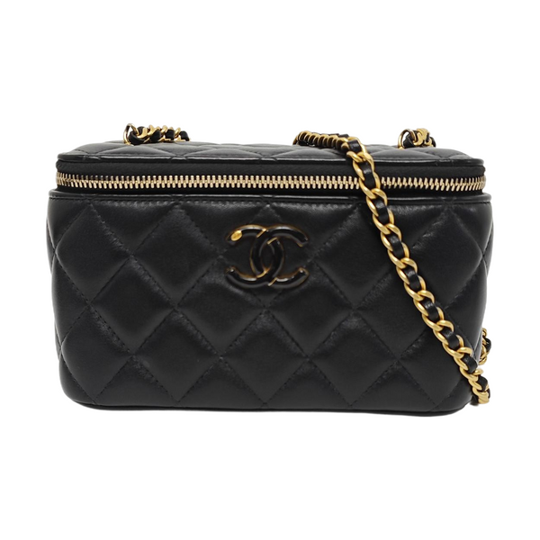 24A Quilted Lambskin Black