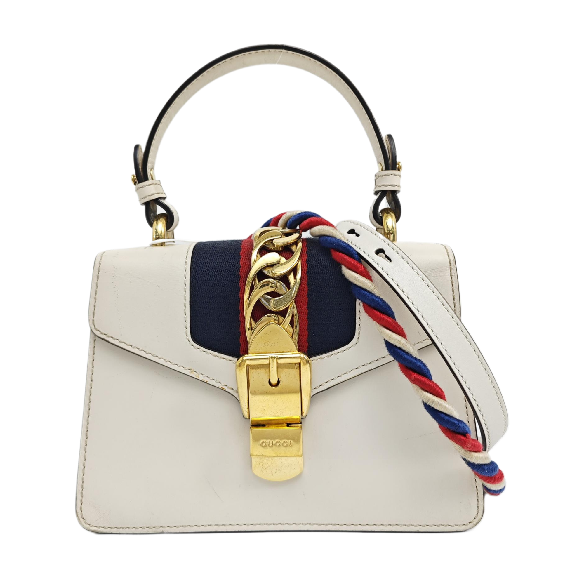 Sylvie Mini Calfskin White