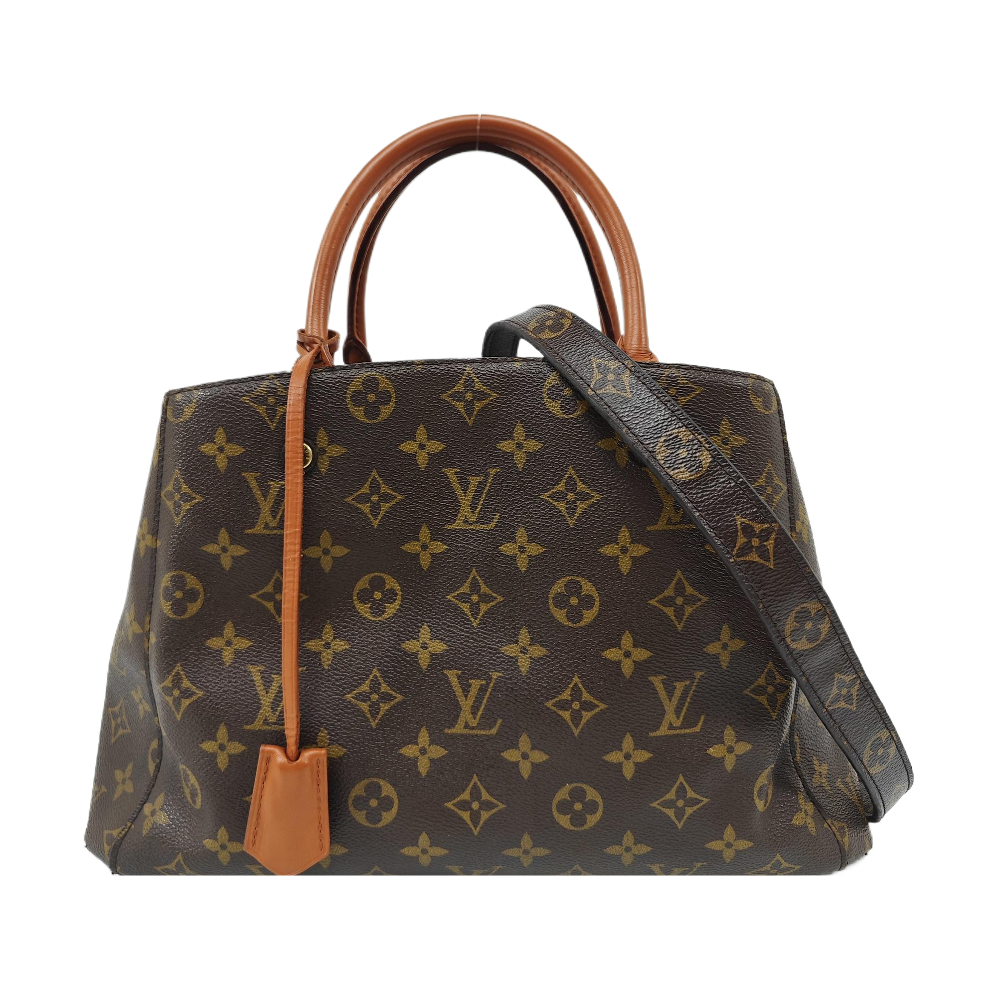 MONTAIGNE Monogram Coated Canvas Brown