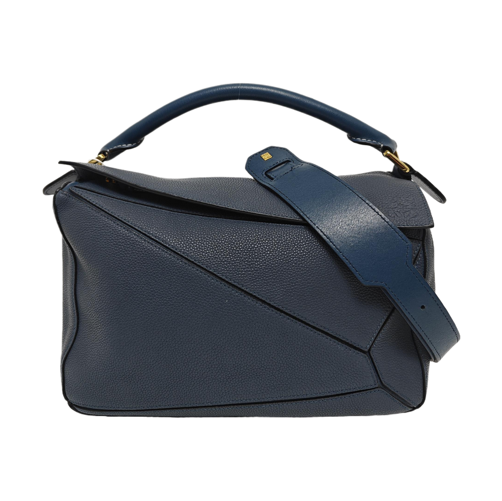 Puzzle Medium Calfskin Blue