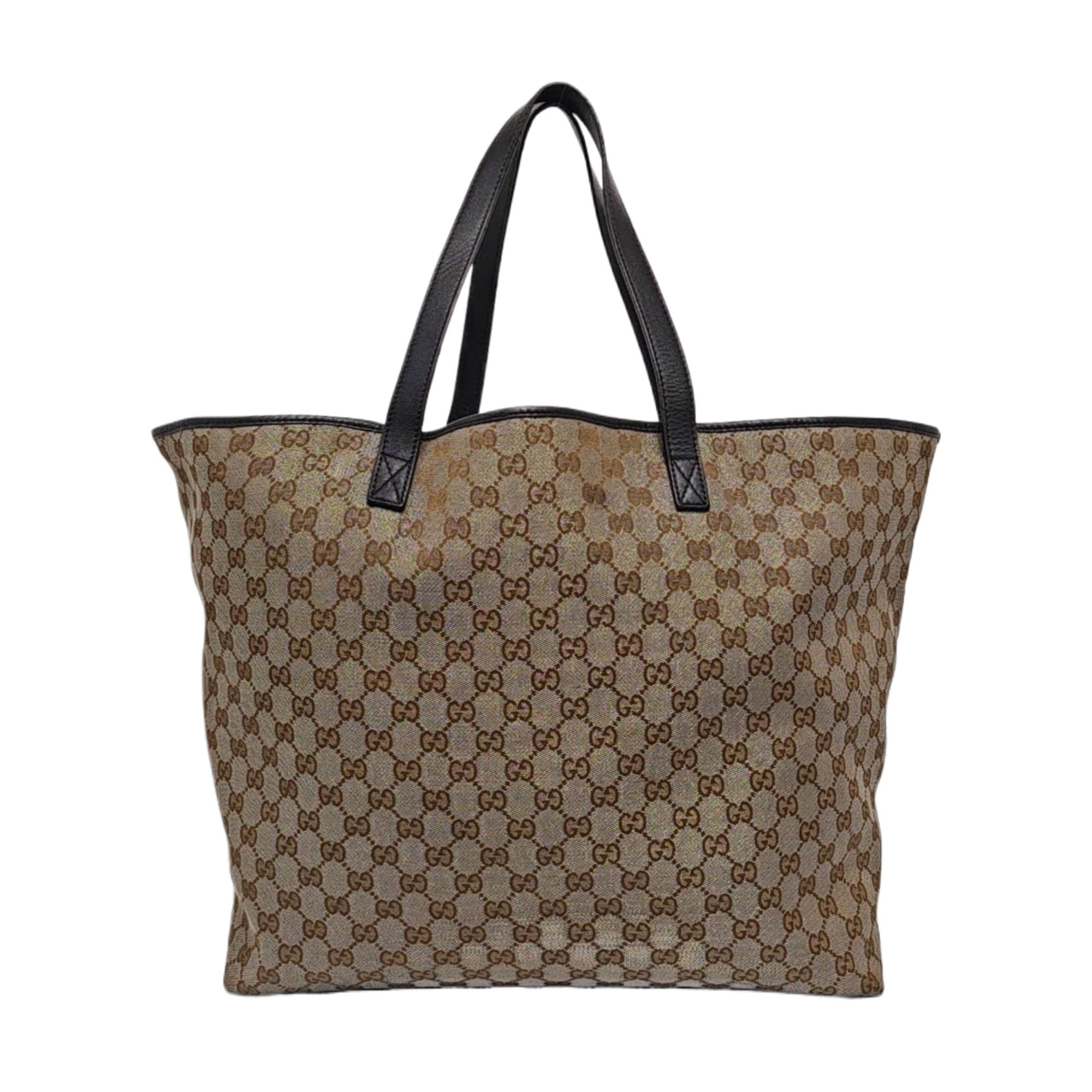 Monogram Canvas Tote Bag Brown