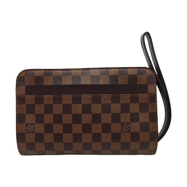 SAINT LOUIS Damier Ebene Coated Canvas Brown