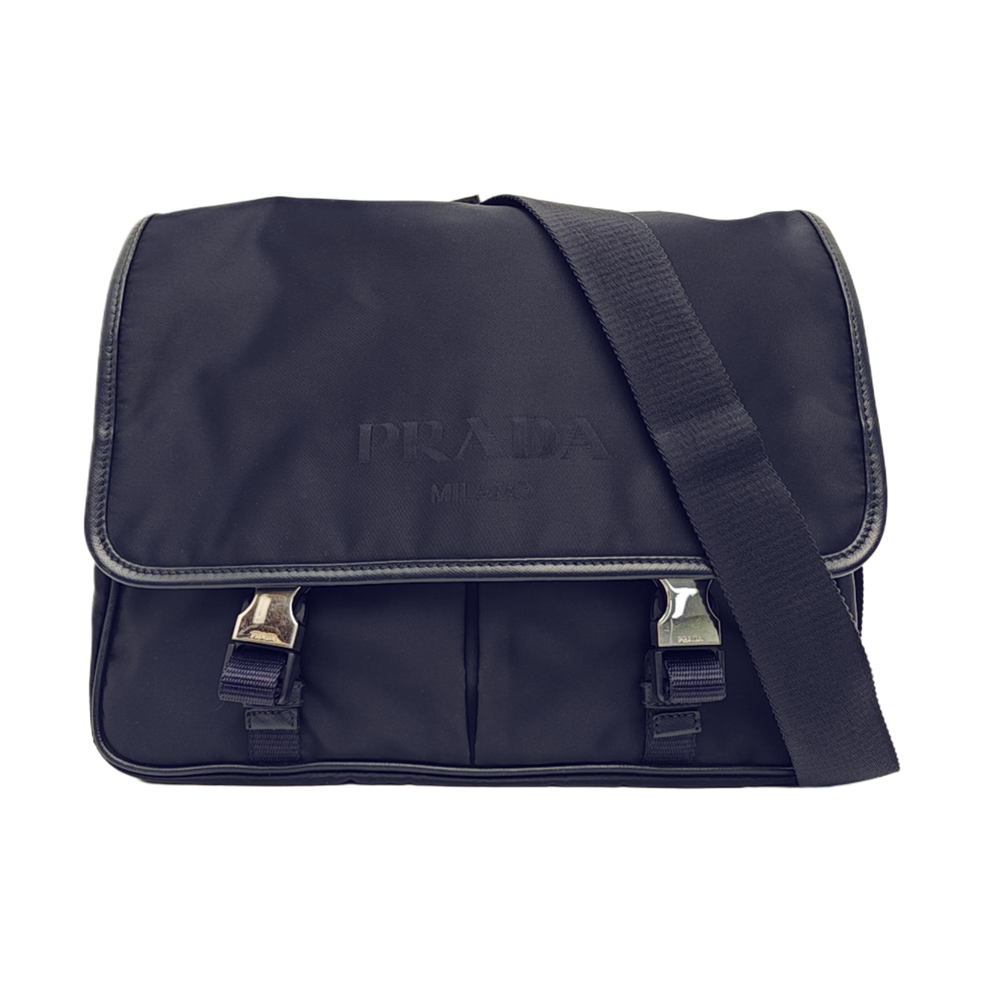 Nylon Shoulder Bag Blue