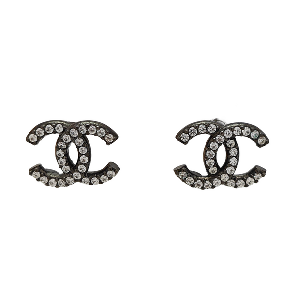 Metal Gray Stud Earrings