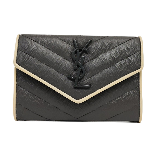 Calfskin Card Holder Gray