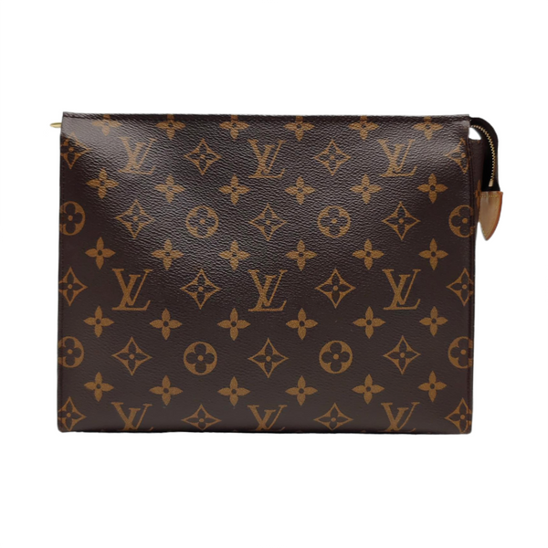 TOILET POCKET 26 Monogram Coated Canvas Brown