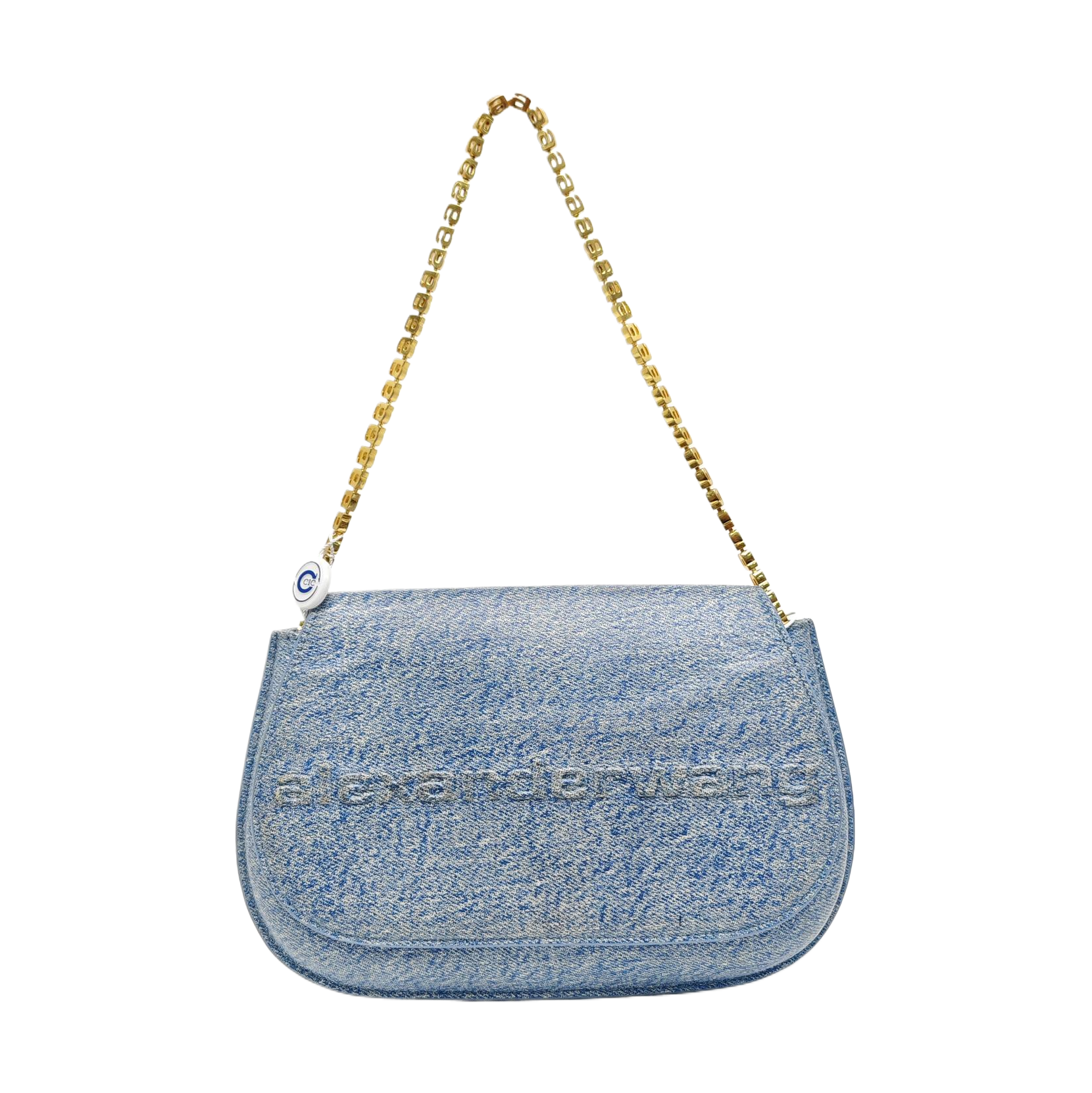 Leather Shoulder Bag Blue
