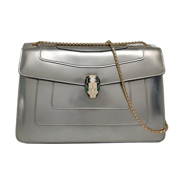 SERPENTI FOREVER Medium Calfskin Silver
