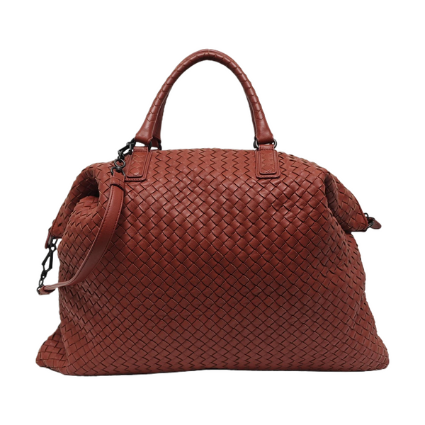 Lambskin Top Handle Bag Red
