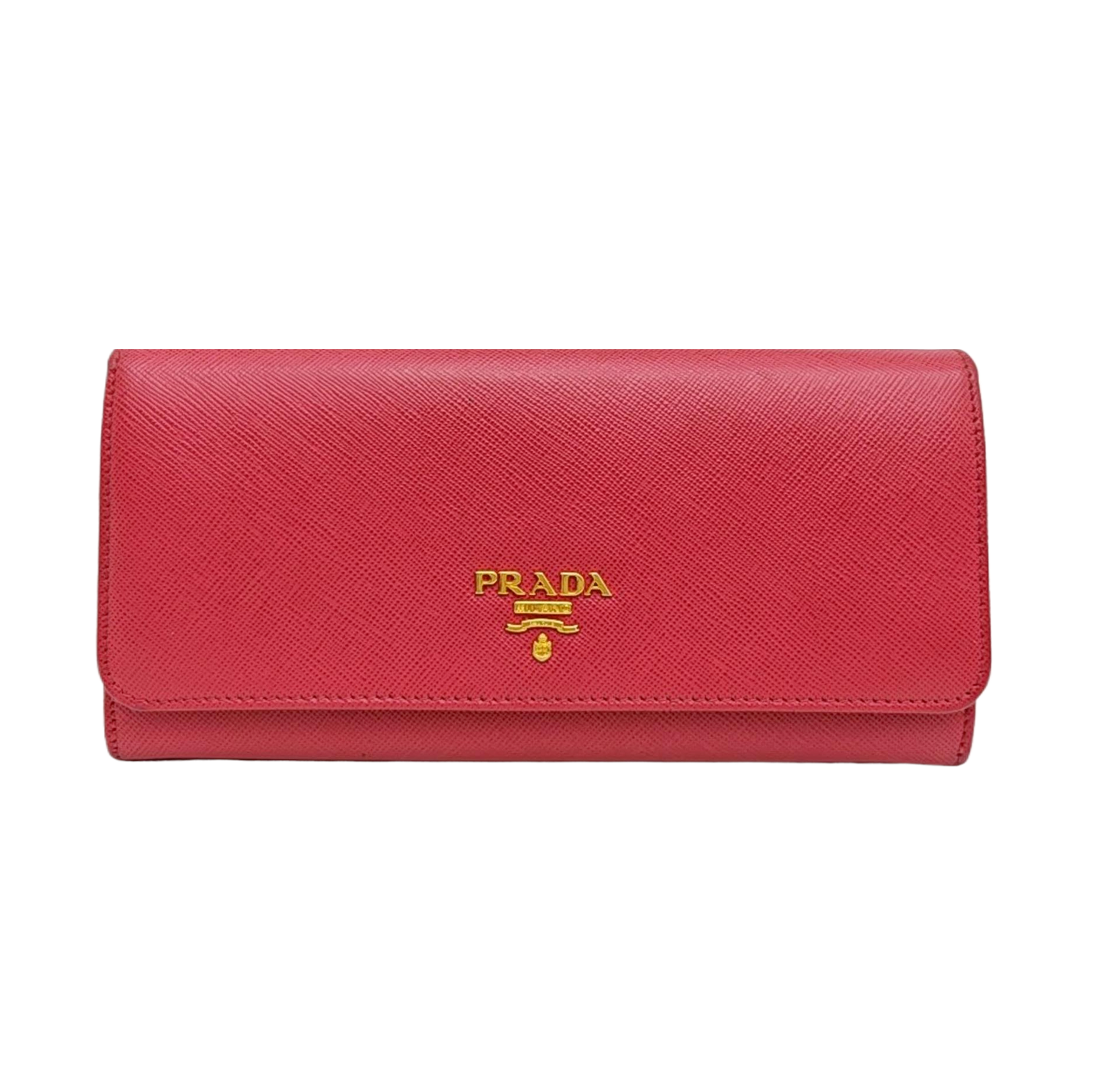 Fold Wallet Saffiano Calfskin Red Wallet