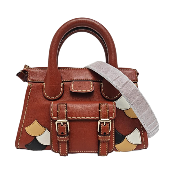 Edith Mini Quilted Calfskin Brown