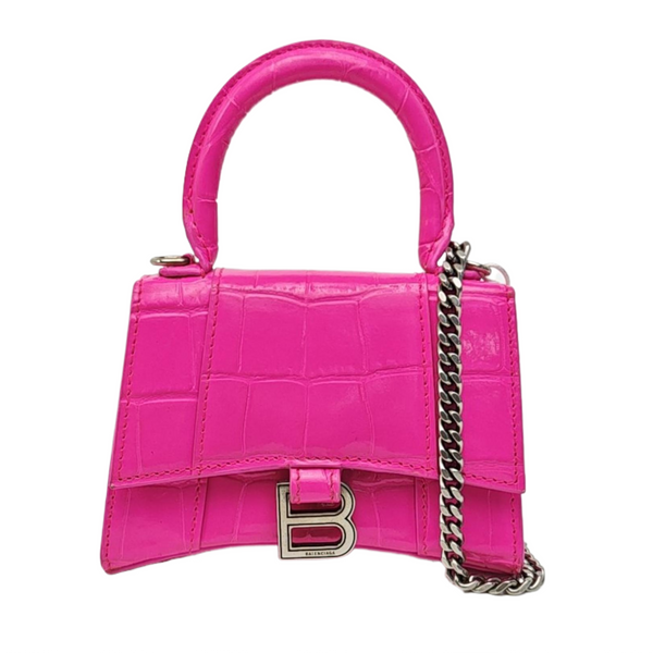 Hourglass Mini Calfskin Red