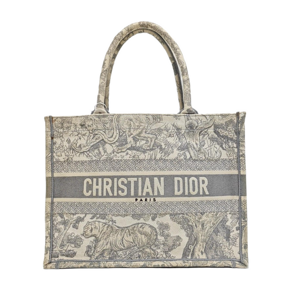 Book Tote Medium Canvas Gray