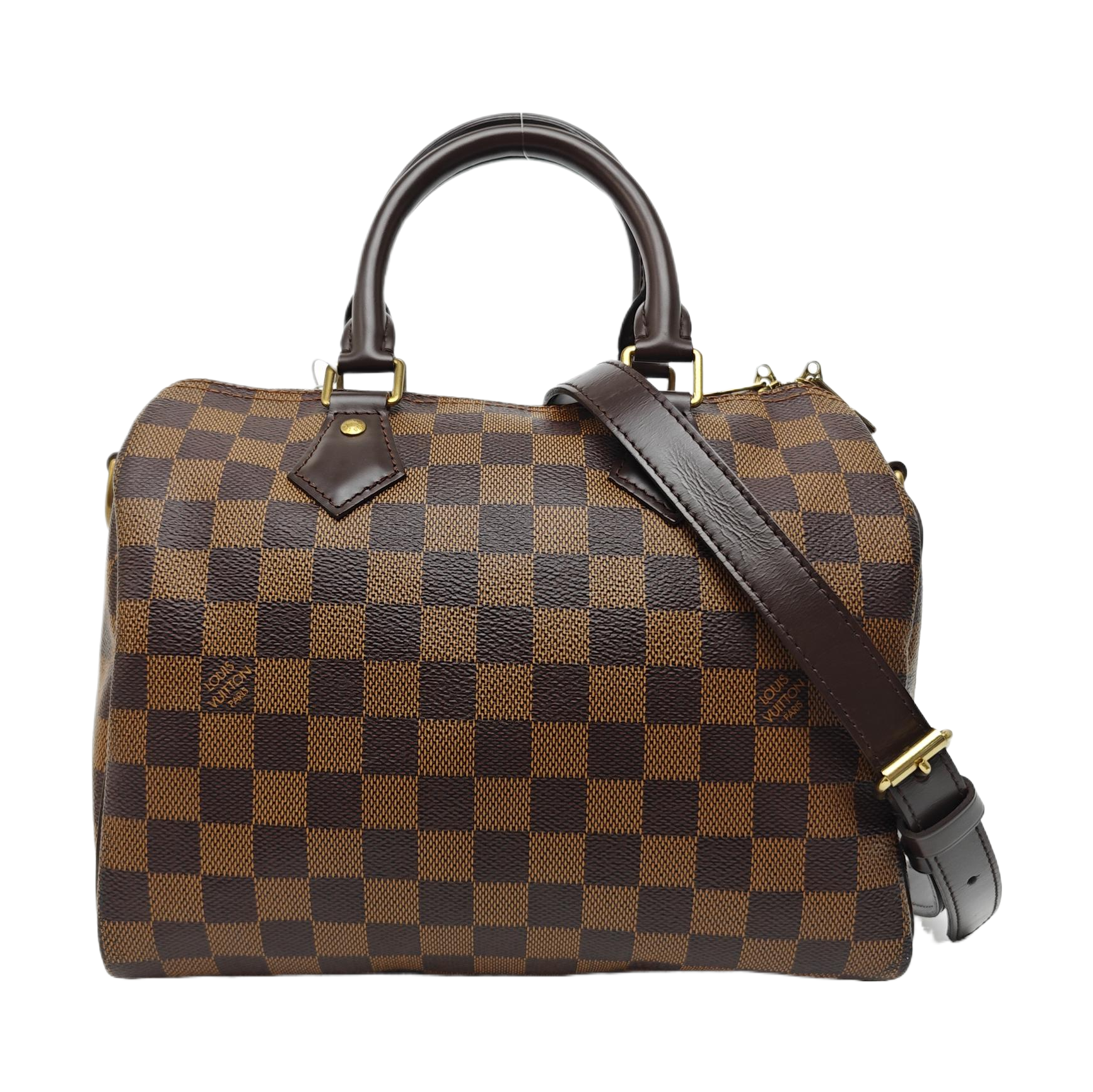 SPEEDY 25 Damier Ebene Coated Canvas Brown