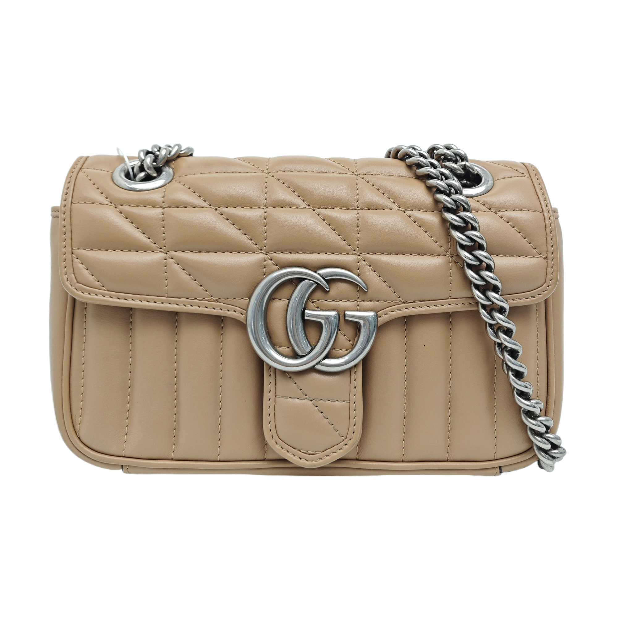GG Marmont Small Quilted Calfskin Pink
