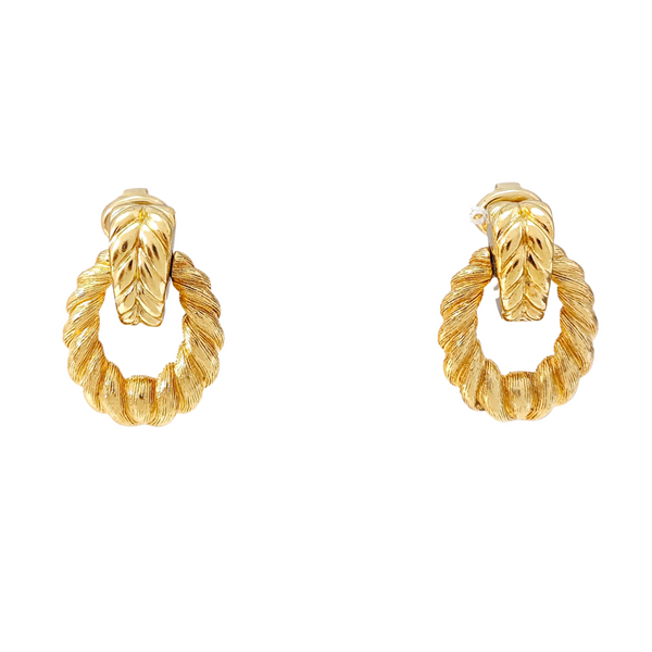 Metal Gold Clip On Earrings