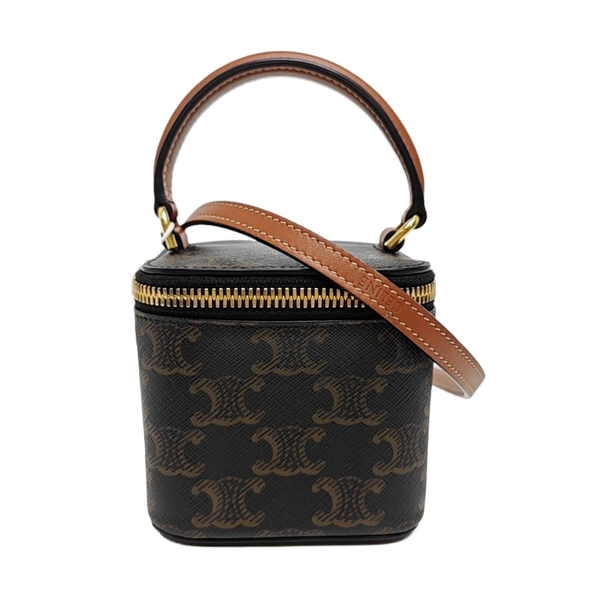 Coated Canvas Shoulder Bag Black