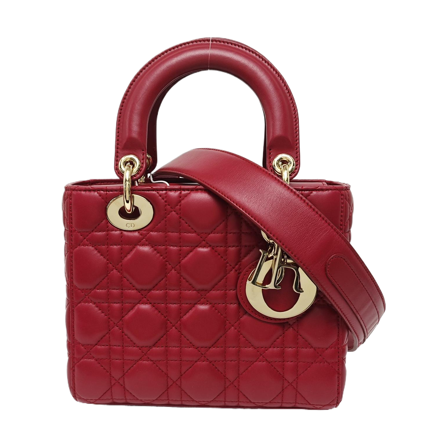 Lady Dior Small Cannage Lambskin Red