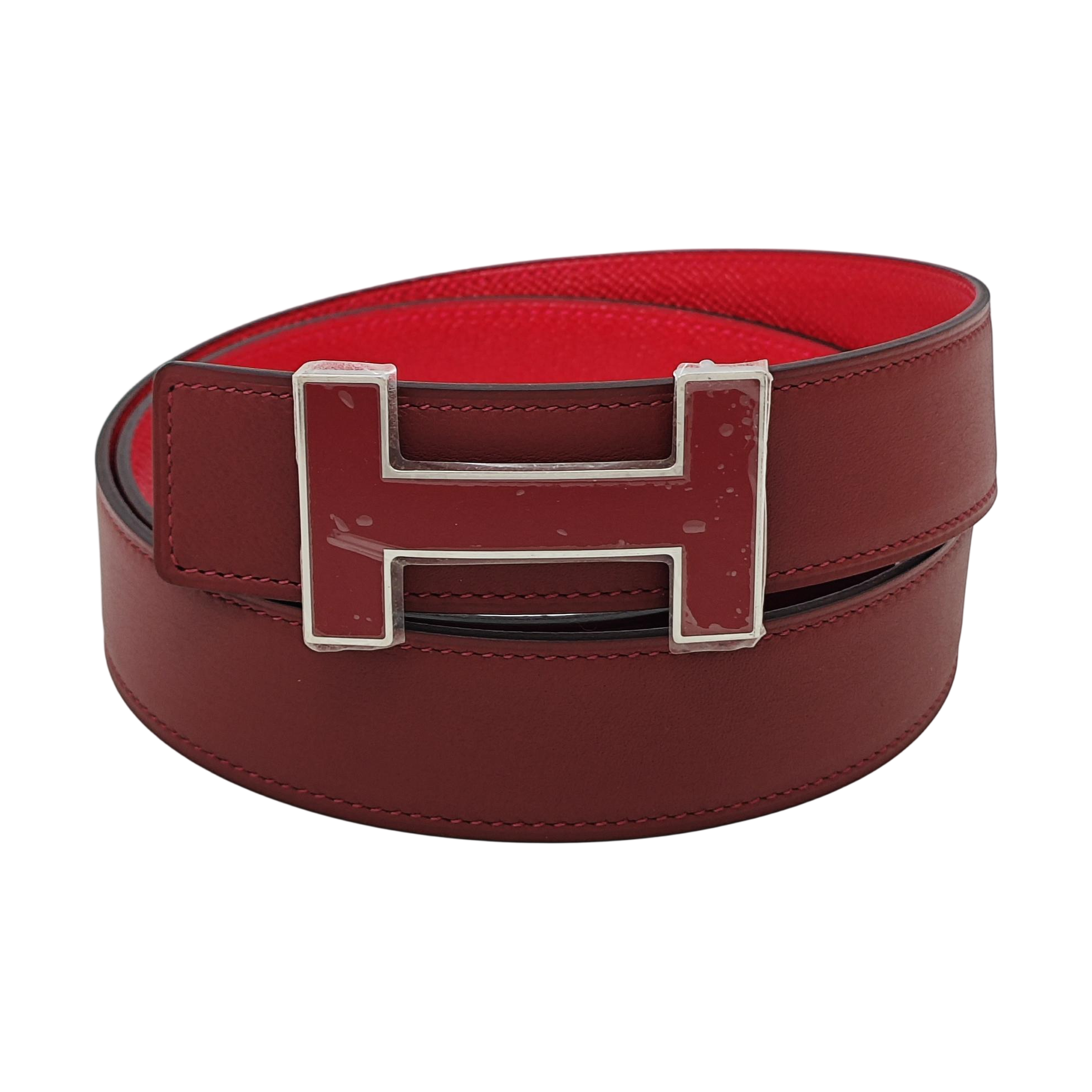 Leather Belt Red