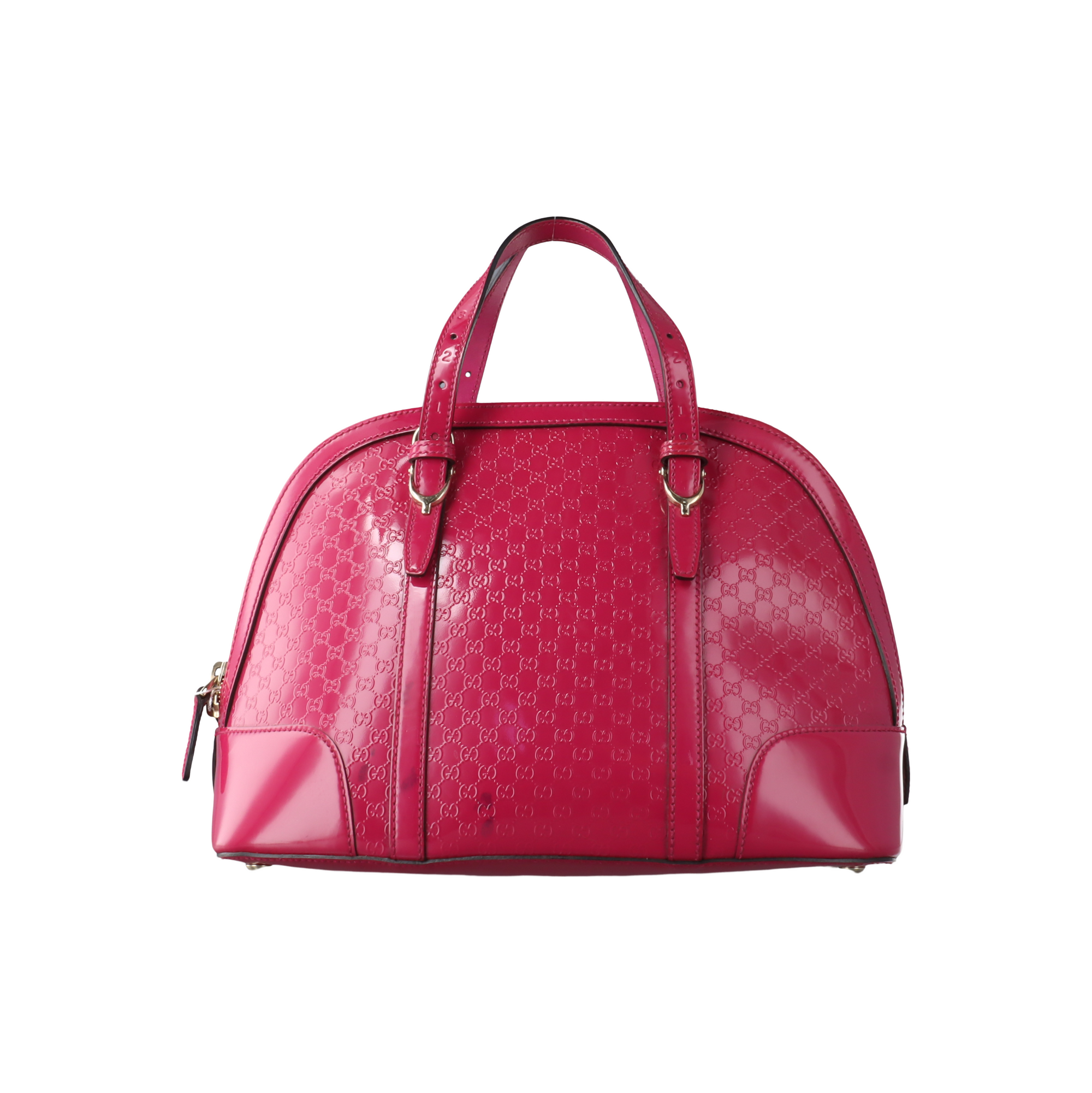 Authenticated pre-owned  Microguccissima Monogram Patent Leather Pink - Shoulder Bag at Looply