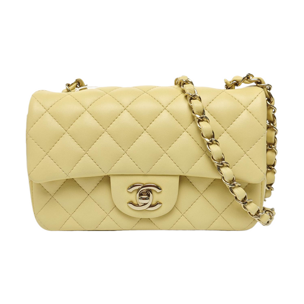 CLASSIC FLAP Mini Quilted Lambskin Yellow