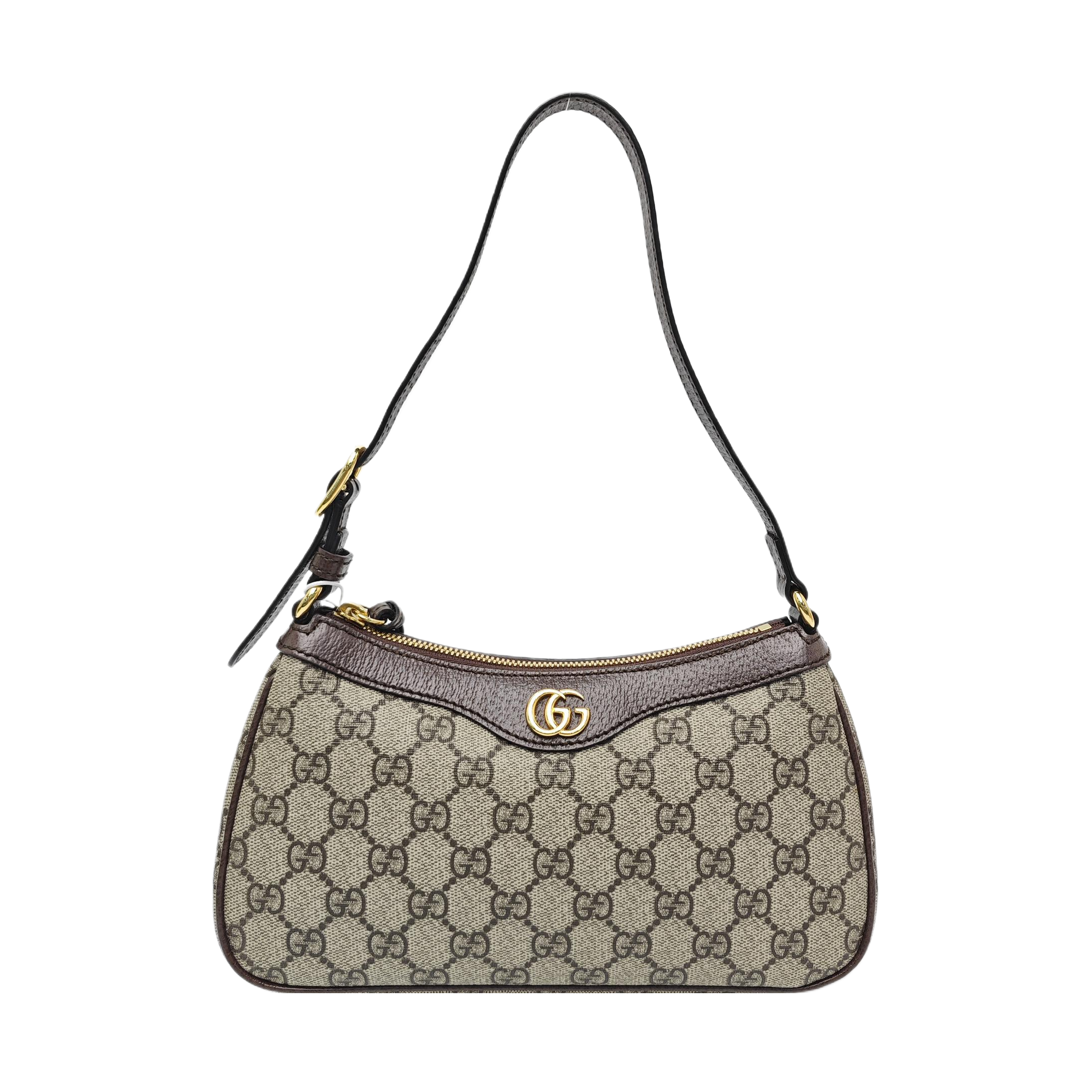 Ophidia Small Monogram Coated Canvas Brown