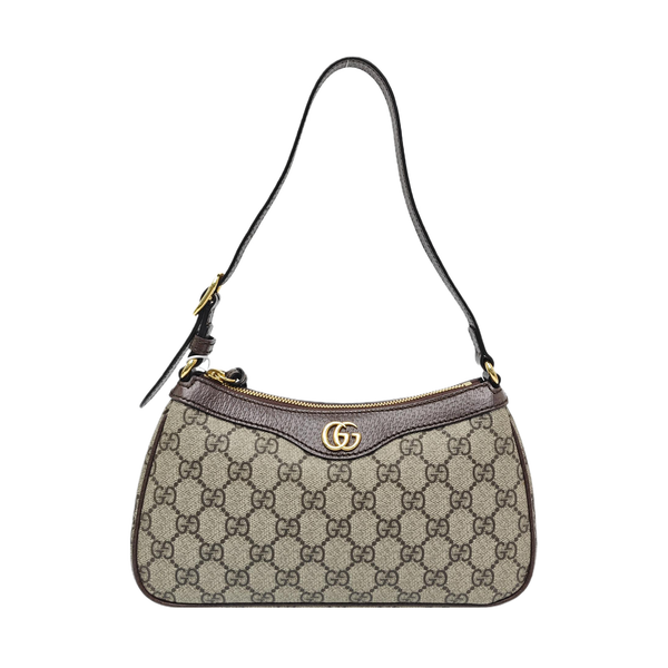 Ophidia Small Monogram Coated Canvas Brown
